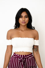 Load image into Gallery viewer, LEELA CROP TOP - WHITE
