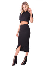 Load image into Gallery viewer, THEY ALWAYS RUN BACK MIDI SKIRT
