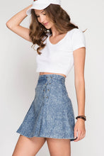 Load image into Gallery viewer, CHANCE CHAMBRAY MINI SKIRT