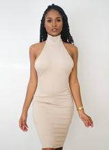 Load image into Gallery viewer, JACKIE HIGH NECK MIDI DRESS