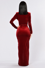 Load image into Gallery viewer, The Perfect Crime Velvet Maxi Dress
