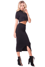 Load image into Gallery viewer, THEY ALWAYS RUN BACK MIDI SKIRT
